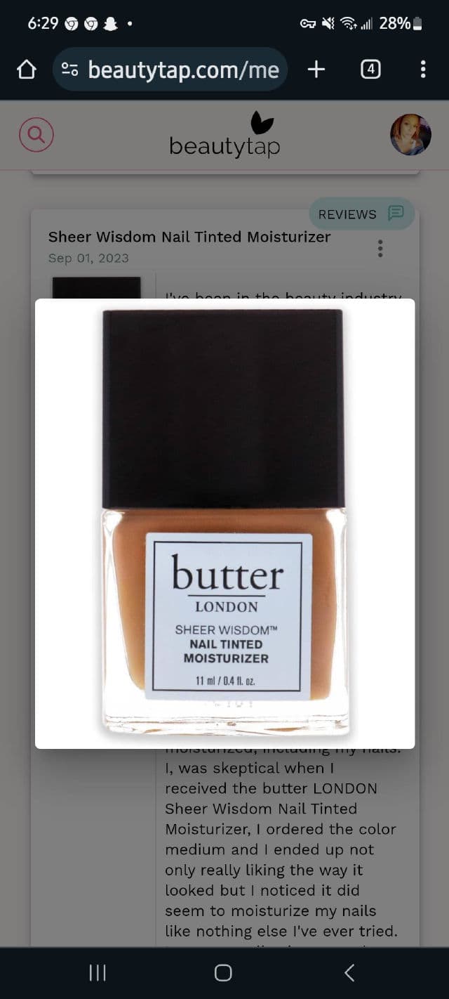 Butter London Sheer Wisdom Nail Tinted Moisturizer review photo by DaniLee