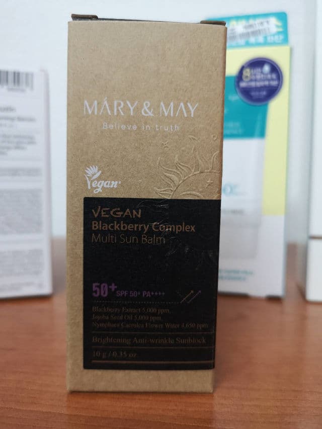 Mary&May Vegan Blackberry Complex Multi Sun Balm SPF50+ PA++++ review photo by lauryte