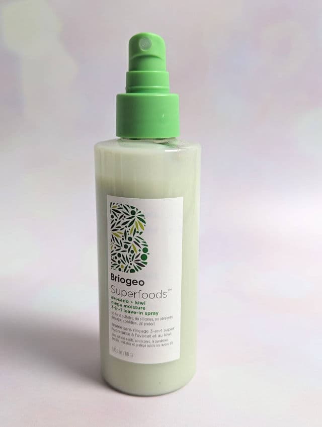 Briogeo Superfoods	Avocado + Kiwi Mega Moisture 3-in-1 Leave-in Spray review photo by cozycritique