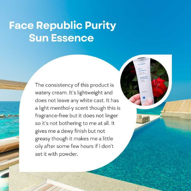 Face Republic Purity Sun Essence SPF50+ PA++++ review photo by riapark13