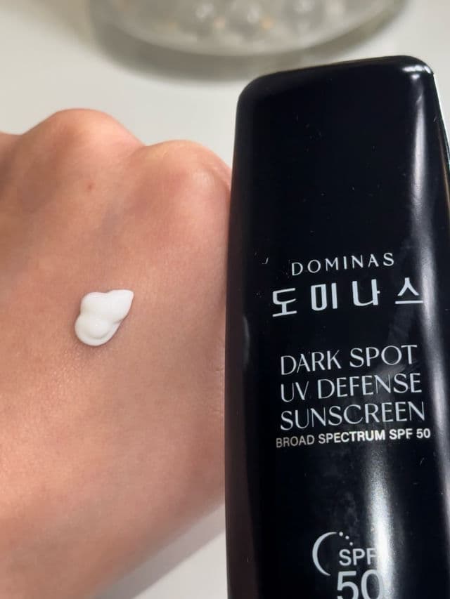 Dominas Dark Spot UV Defense Sunscreen SPF50 review photo by kirstinangela