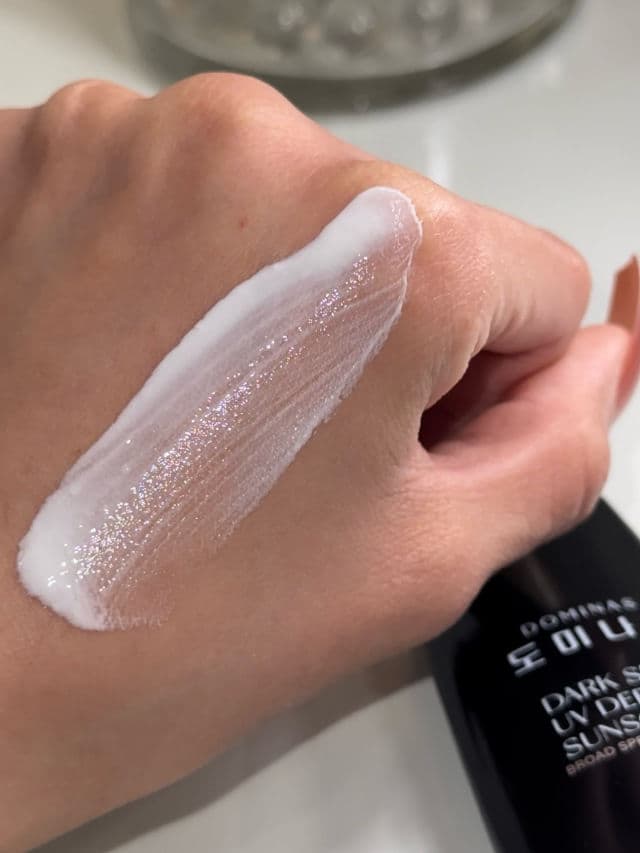 Dominas Dark Spot UV Defense Sunscreen SPF50 review photo by kirstinangela