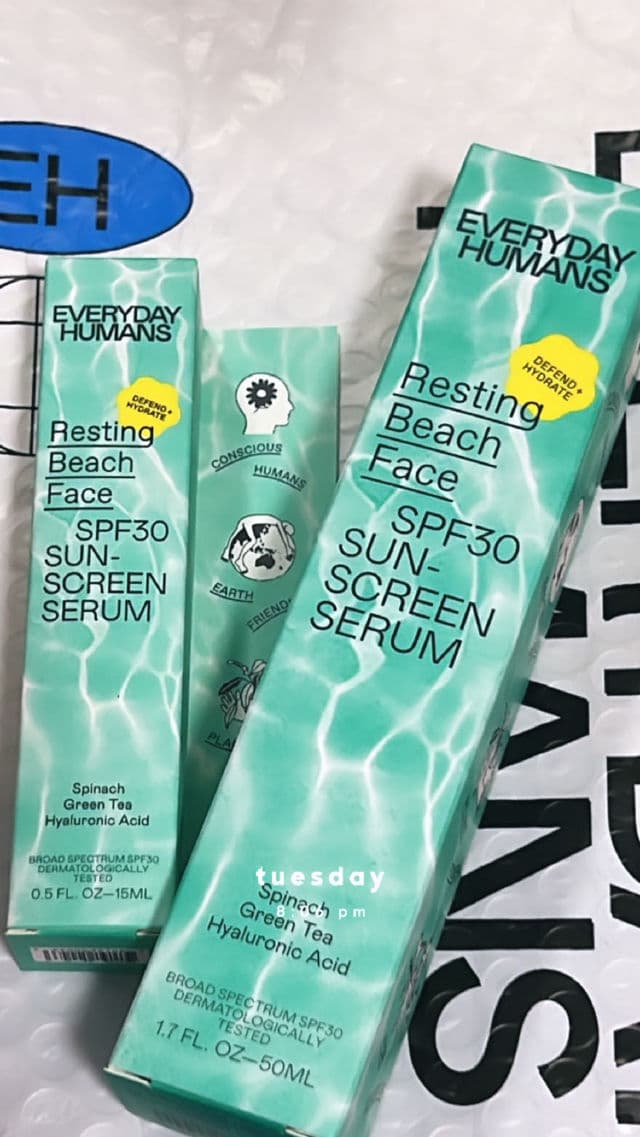 Everyday Humans Resting Beach Face SPF30 Sunscreen Serum review photo by ratingbeautyy