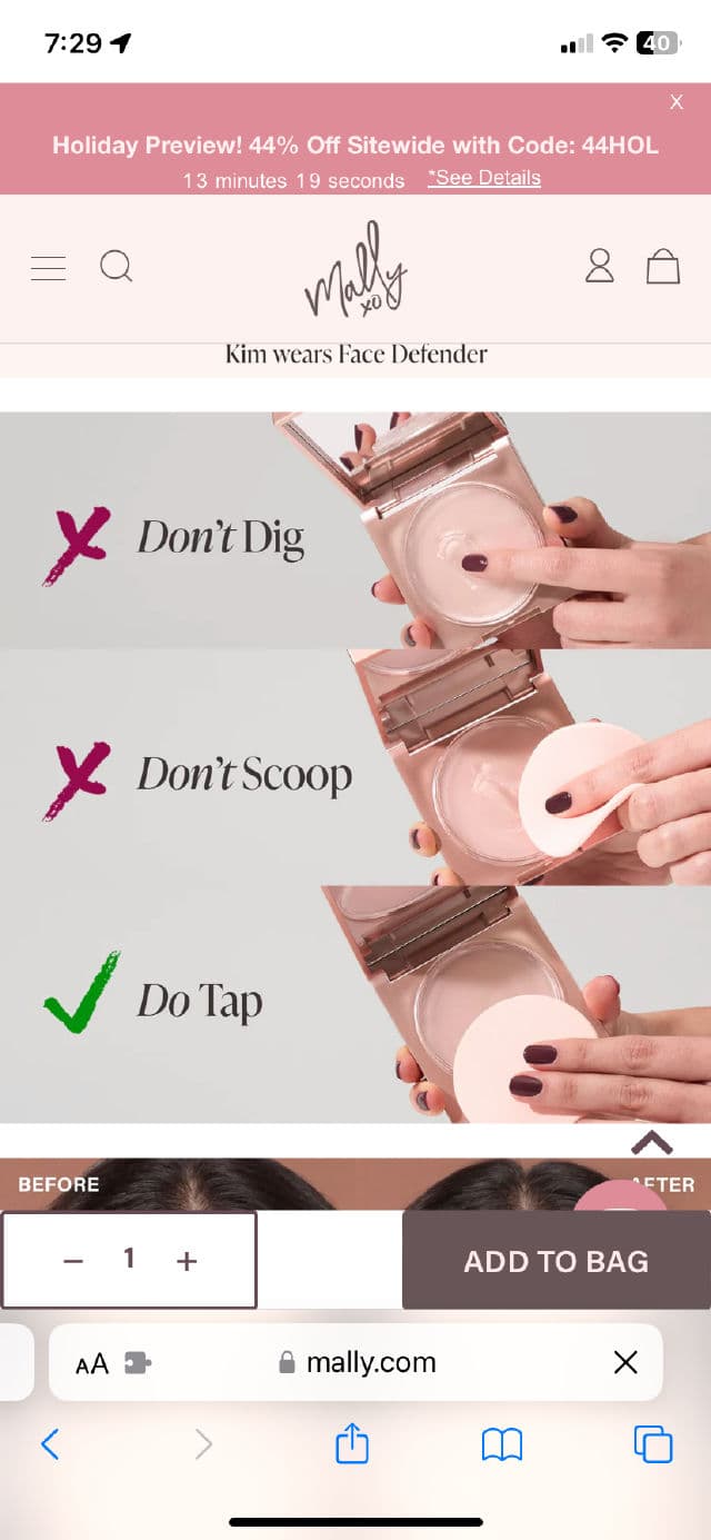 Mally Beauty Face Defender review photo by ReneeEgan