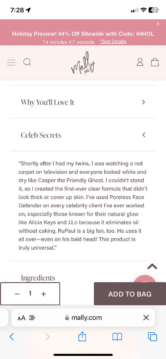 Mally Beauty Face Defender review photo by ReneeEgan