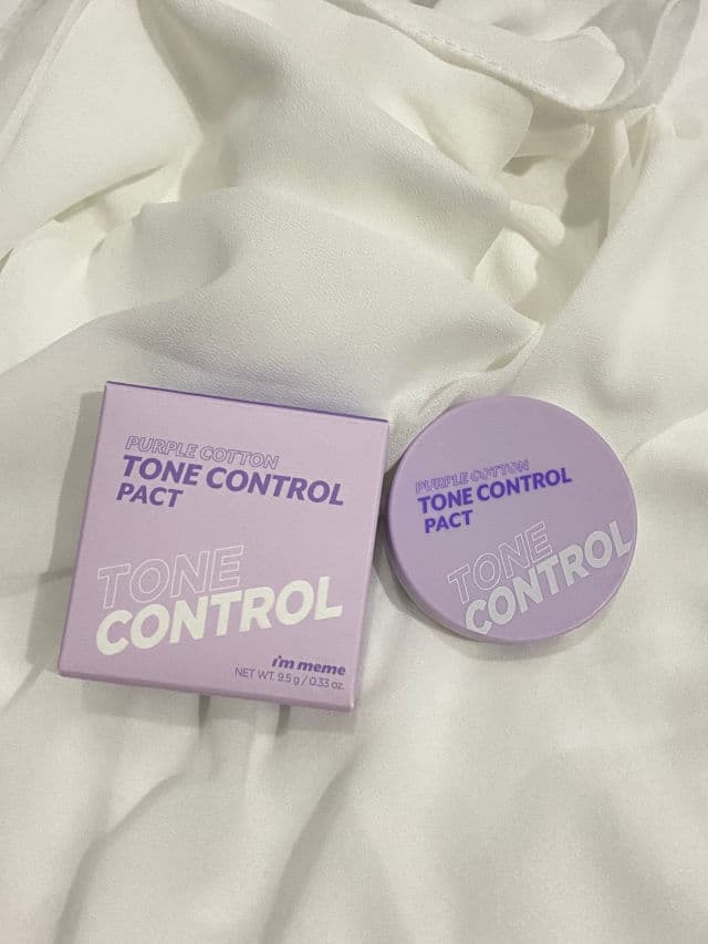 I'M MEME Purple Cotton Tone Control Pact review photo by zaa026
