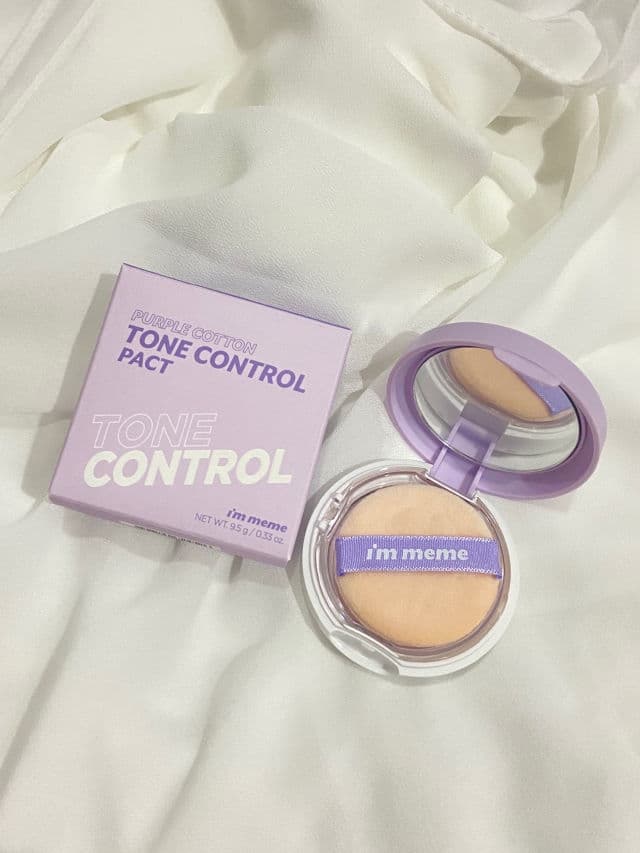 I'M MEME Purple Cotton Tone Control Pact review photo by zaa026