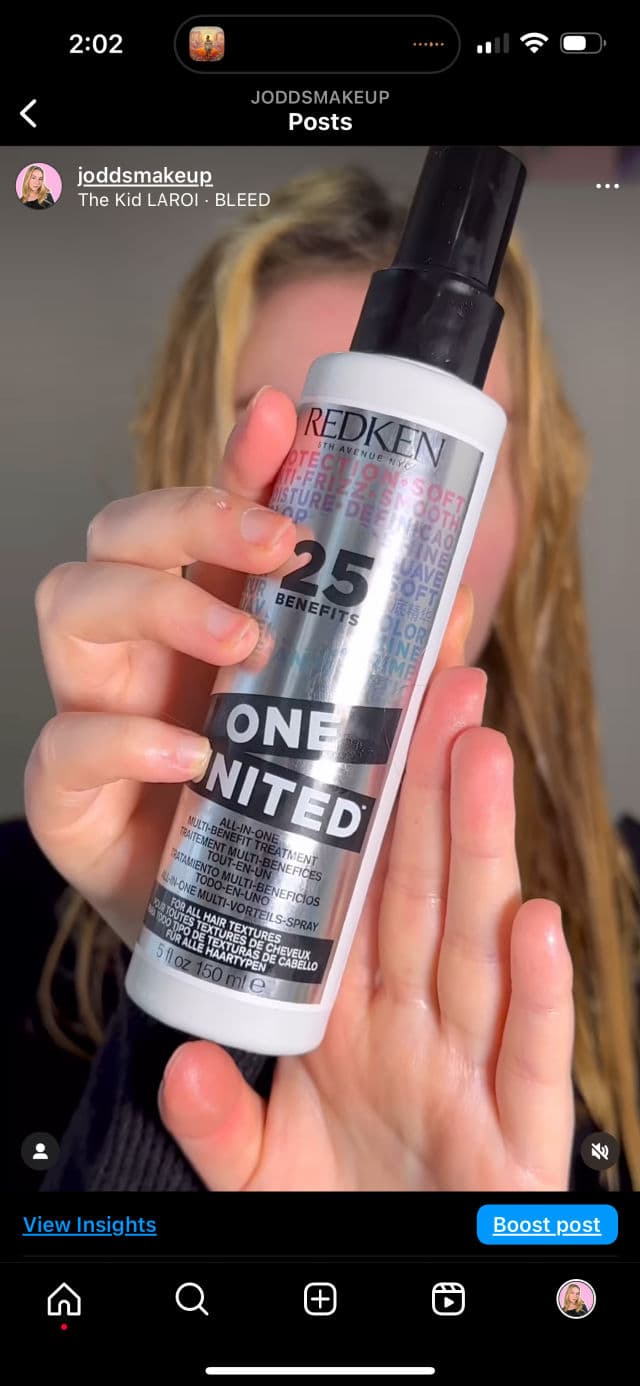 Redken One United Leave-In Conditioner review photo by joddsmakeup