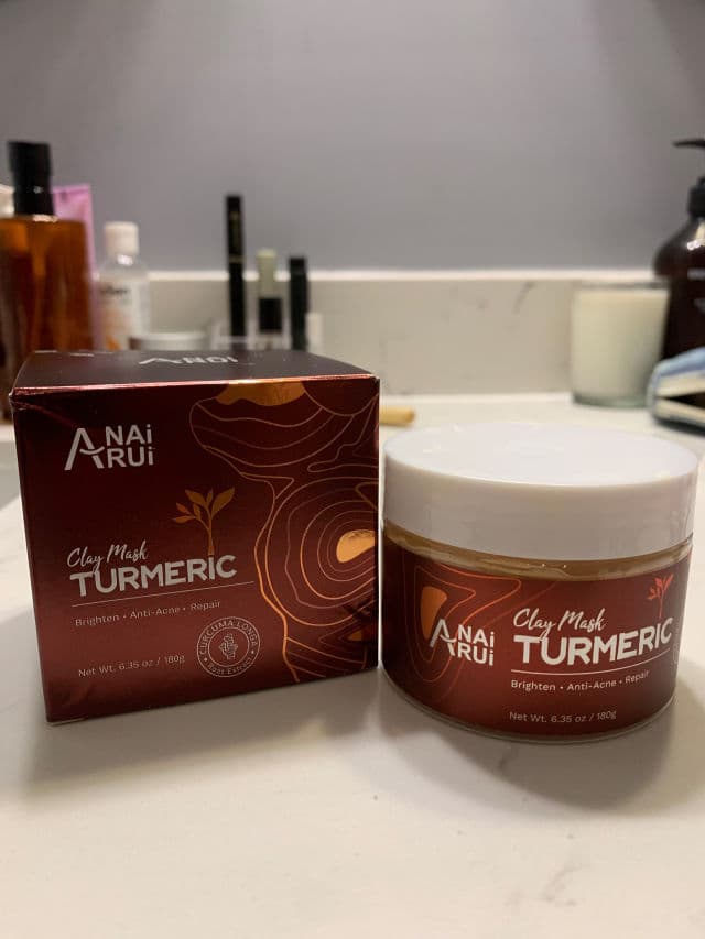 ANAIRUI Skin Care Turmeric Vitamin C Clay Mask review photo by gl0wwithme