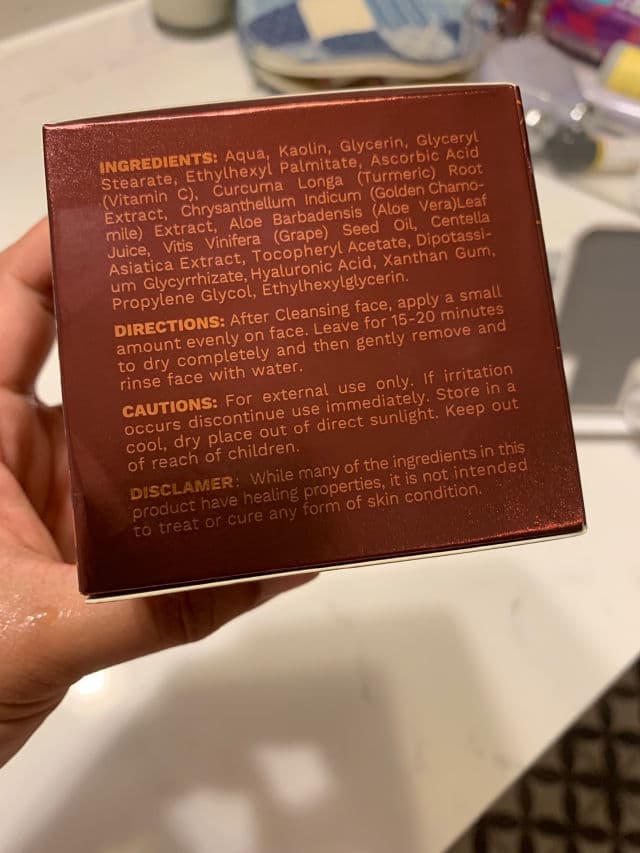 ANAIRUI Skin Care Turmeric Vitamin C Clay Mask review photo by gl0wwithme