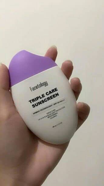 Facetology Triple Care Sunscreen SPF 40 PA+++ review photo by NadlyneHanna