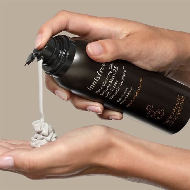INNISFREE Pore Clearing Clay Mousse Mask 2X with Super Volcanic Clusters review photo by ranush
