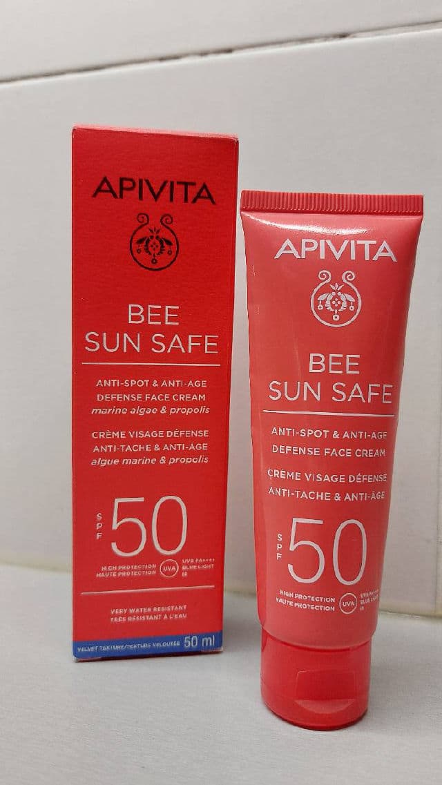 Apivita Bee Sun Safe Anti-Spot & Anti-Age Defense Face Cream SPF50 review photo by RedMarine28
