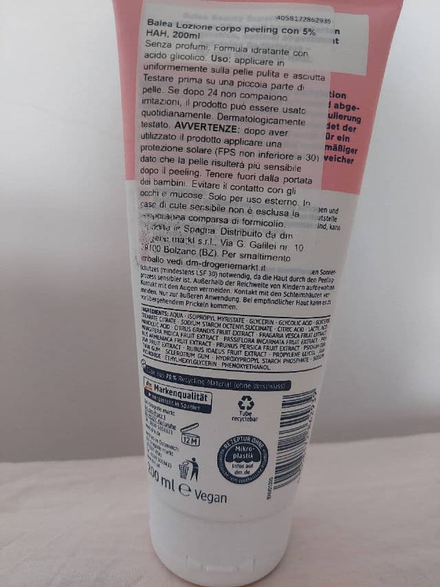 Balea Beauty Expert Peeling Bodylotion 5% AHA review photo by morghy