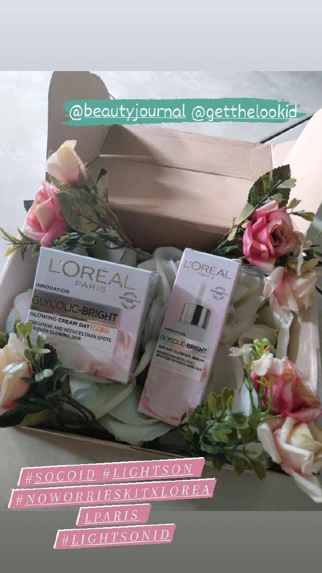 L'Oreal Paris Glycolic-Bright Glowing Day Cream SPF17 review photo by Novitaakbar18