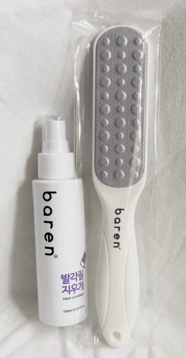 Baren Callus Remover Kit for Feet: Foot File & Peeling Foot Spray review photo by prettyyep