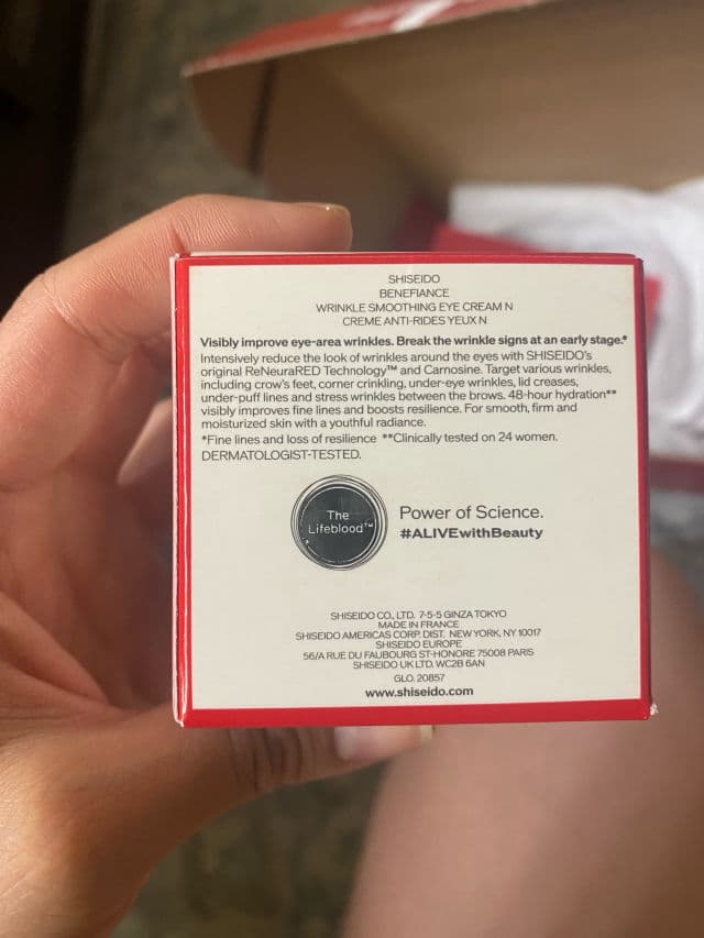 Shiseido Benefiance Wrinkle Smoothing Eye Cream review photo by andthenjen