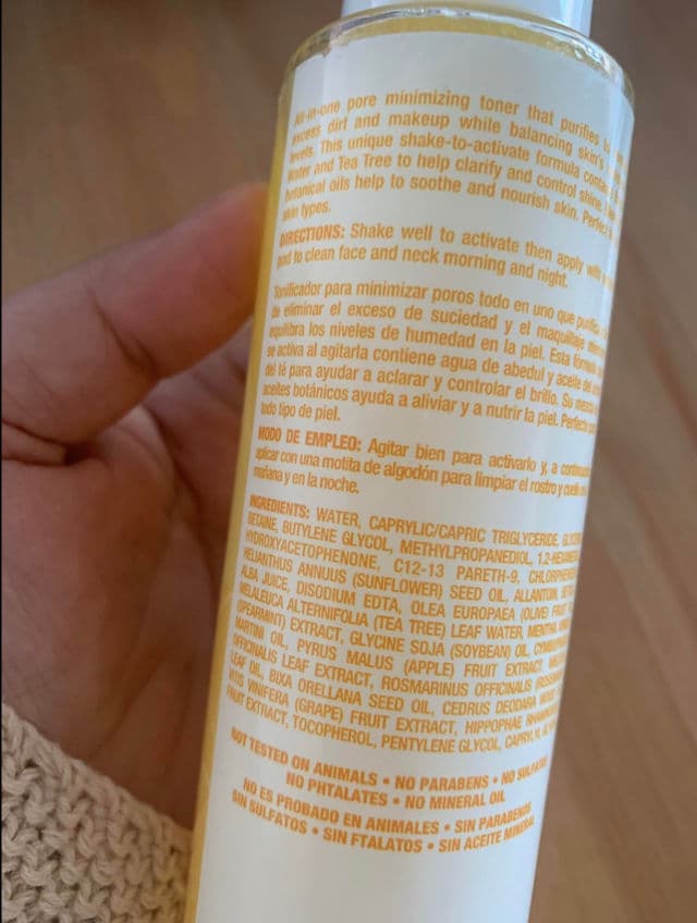 Exotic Blends Deep Cleansing Pore Minimizing English Willow Toner product review