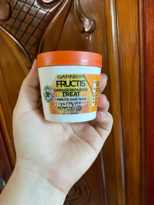 Garnier Fructis Damage Repairing Treat 3-In-1 Hair Mask + Papaya Extract review photo by Danais