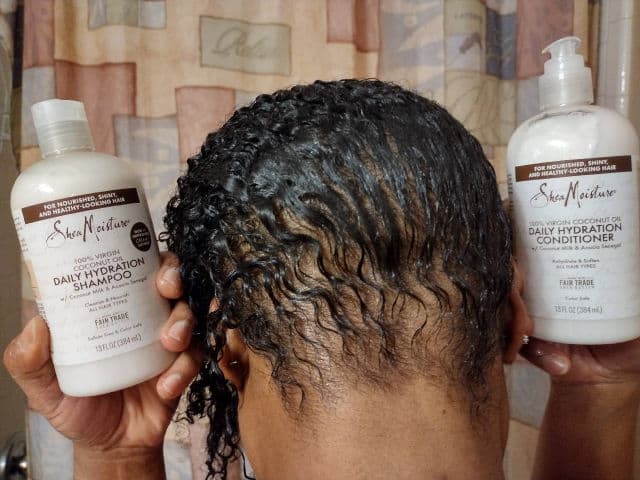 SheaMoisture 100% Virgin Coconut Oil Daily Hydration Shampoo review photo by theauntee