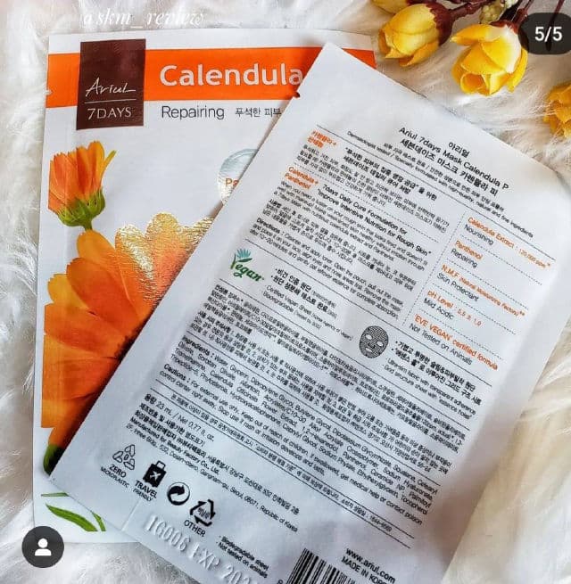 Ariul 7 Days Calendula + P Repairing Mask Sheet review photo by sadafmm