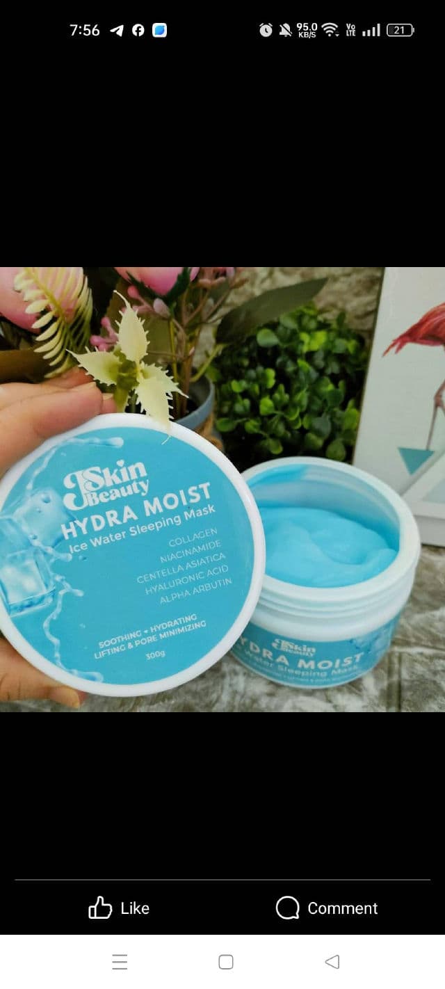 Jskin Beauty Hydra Moist Ice Water Sleeping Mask review photo by JANINAMARIE