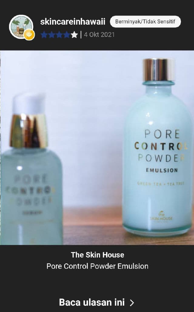 The Skin House Pore Control Powder Emulsion  review photo by faridaa