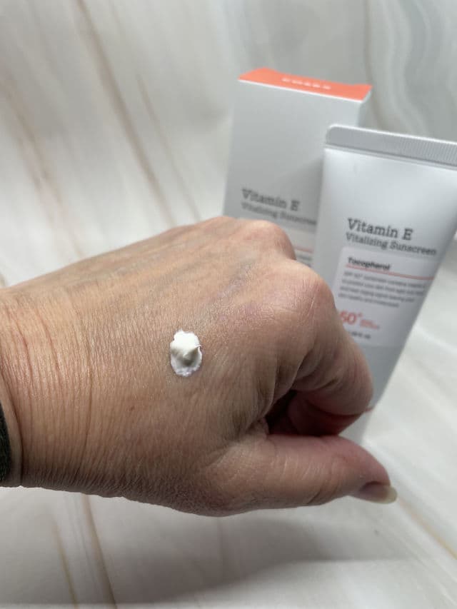 COSRX Vitamin E Vitalizing Sunscreen SPF50+ review photo by Sharonspendstoomuch