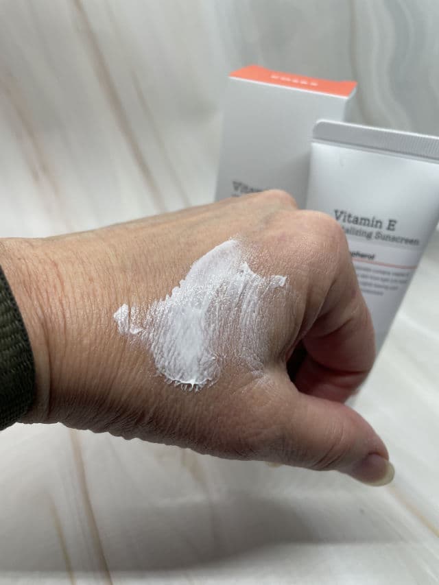 COSRX Vitamin E Vitalizing Sunscreen SPF50+ review photo by Sharonspendstoomuch