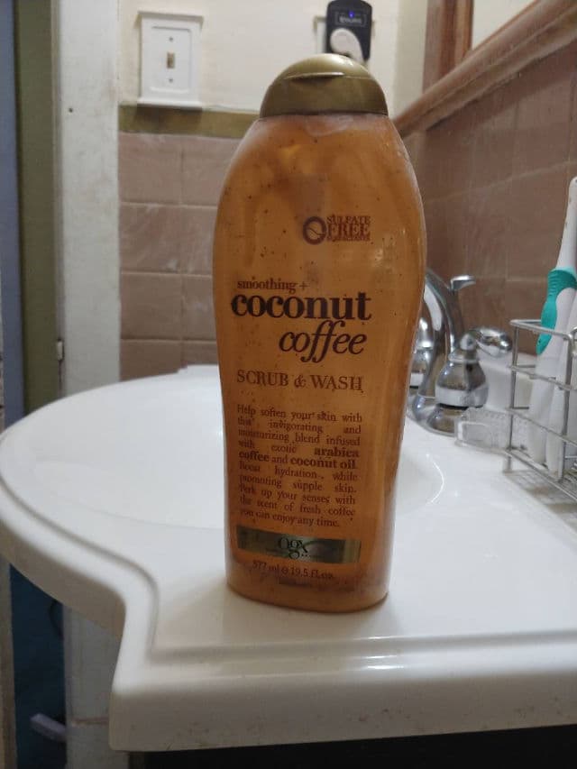 OGX Smoothing + Coconut Coffee Scrub & Wash review photo by LyricAiLove