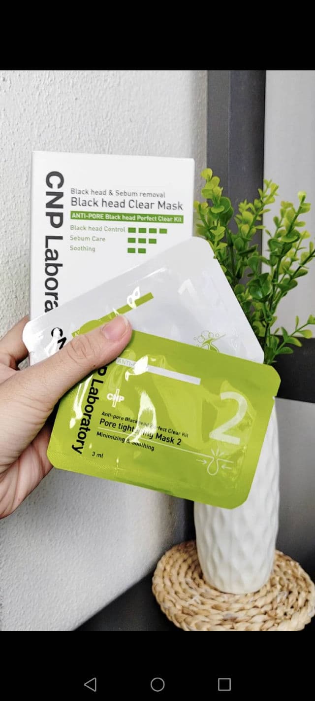 CNP Laboratory Anti-Pore Blackhead Clear Kit - Mask 2: Pore Tightening Mask review photo by kaoriskincarejournal