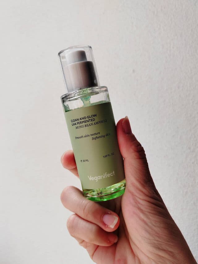 Veganifect. Clean and Glow LHA Fermented Mung Bean Ampoule review photo by kaoriskincarejournal