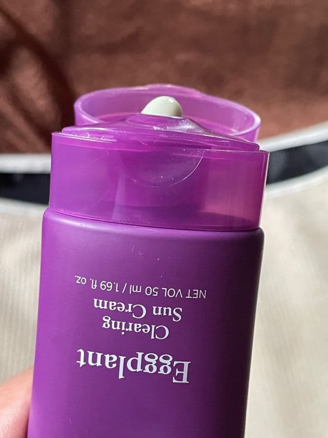 PAPA RECIPE Eggplant Sun Cream SPF50+ PA++++ review photo by heyitserickame