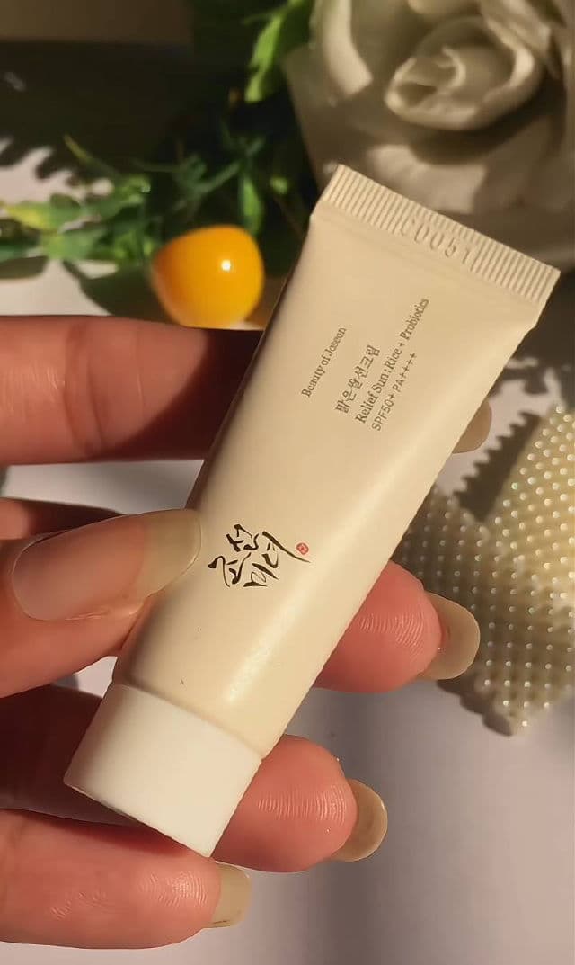 BEAUTY OF JOSEON Rice Probiotics Sunscreen SPF50+ PA++++ review photo by Noorah