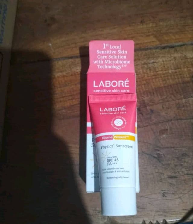 LABORE BiomeProtect Physical Sunscreen SPF 45 PA+++ review photo by hlddiana