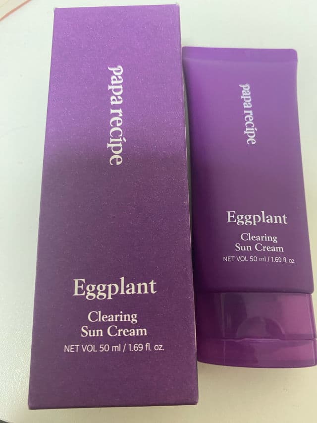 PAPA RECIPE Eggplant Sun Cream SPF50+ PA++++ review photo by Xiaoyanyan
