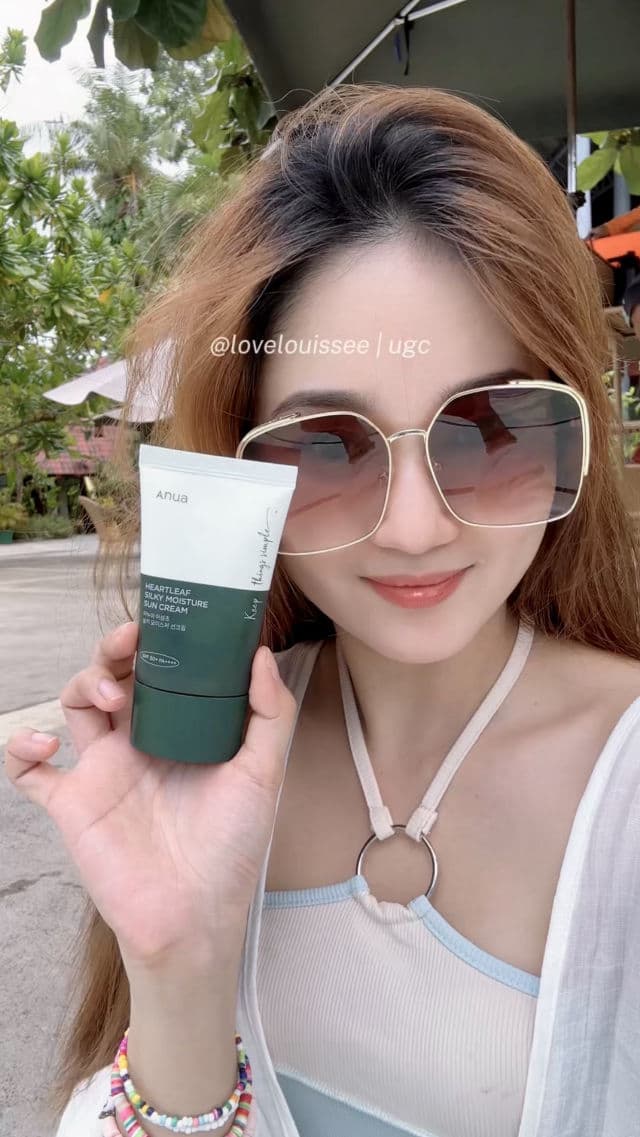 ANUA Heartleaf Silky Moisture Sun Cream SPF 50+ PA++++ review photo by lovelouissee