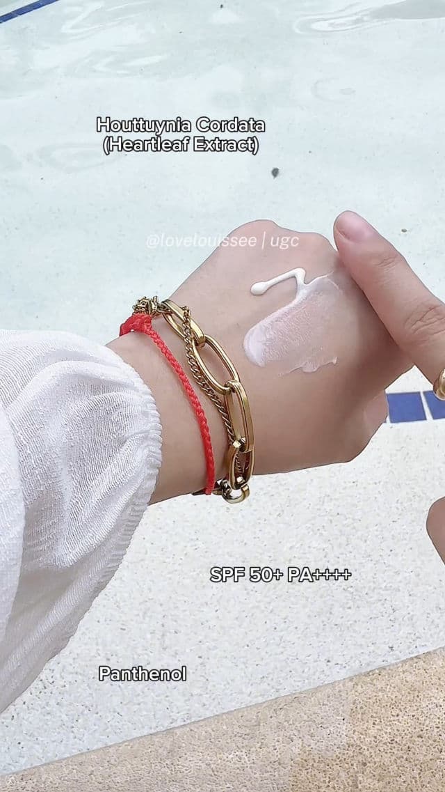 ANUA Heartleaf Silky Moisture Sun Cream SPF 50+ PA++++ review photo by lovelouissee