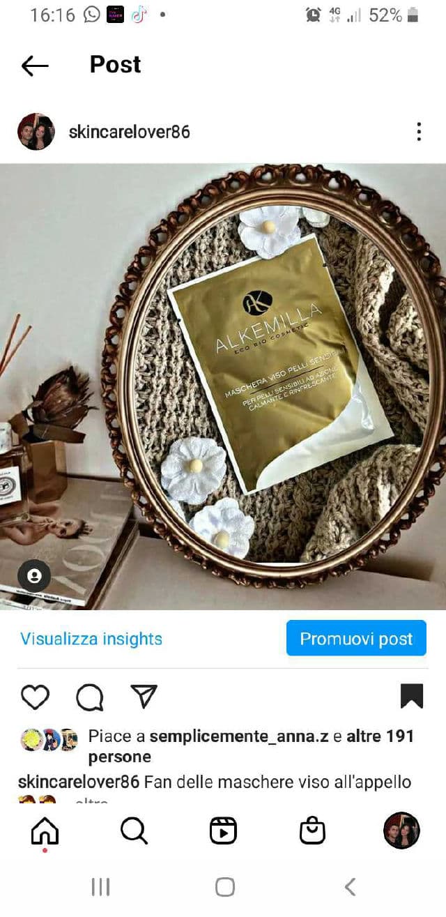 Alkemilla Maschera Pelli Sensibili review photo by skincarelover86