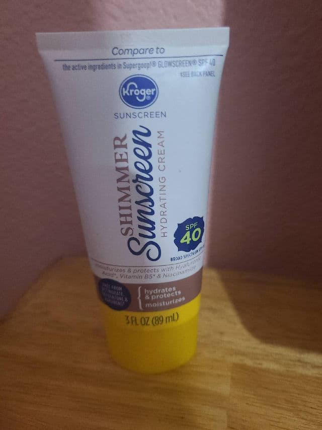 Kroger Shimmer Sunscreen SPF 40 review photo by Amirah7