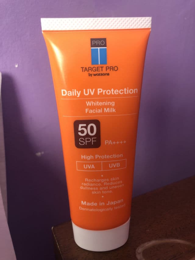 Target Pro by Watsons Daily UV Protection Whitening Facial Milk SPF50 review photo by Joolia