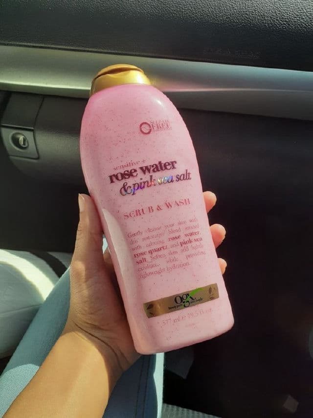 OGX Sensitive Rose Water & Pink Sea Salt Scrub & Wash review photo by edilin21