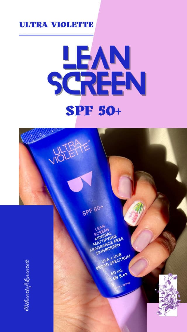 Ultra Violette Lean Screen Mineral Mattifying Fragrance Free Skinscreen SPF 50+ review photo by theartofskincarett