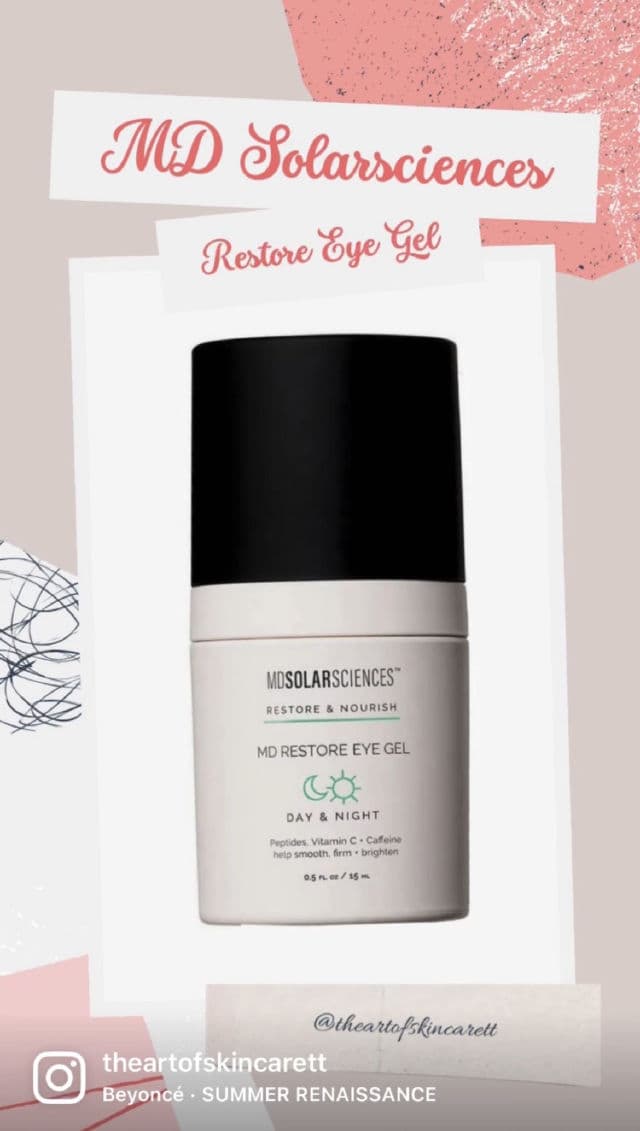 MDSolarSciences MD Restore Eye Gel review photo by theartofskincarett