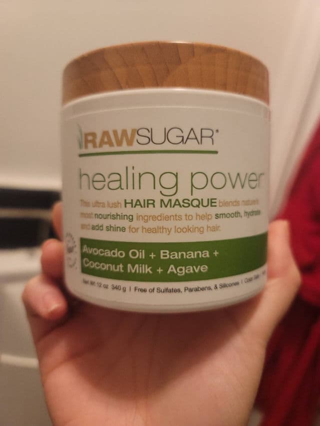 Raw Sugar Healing Power Hair Masque Avocado Oil + Banana + Coconut Milk + Agave review photo by Alittlepieceofcake