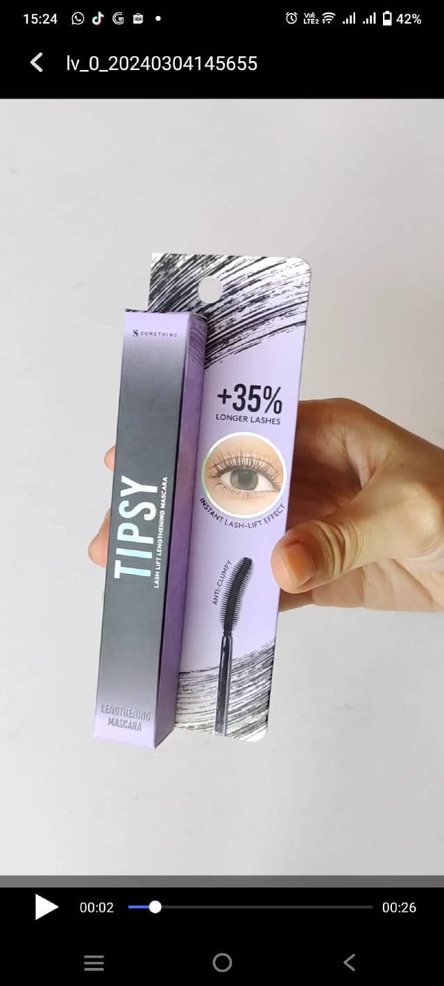 Somethinc Tipsy Lash Lift Lengthening Mascara review photo by cellareviews