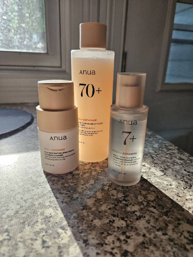 ANUA Rice Enzyme Brightening Cleansing Powder review photo by katieladycritiques