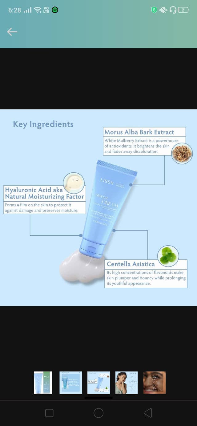 LISÉN Sweet Dream Overnight Recharging Mask review photo by Kanishkaa