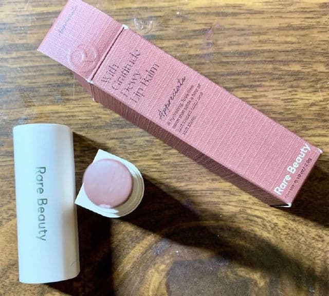 Rare Beauty With Gratitude Dewy Lip Balm - Thankful review photo by viciousblogs