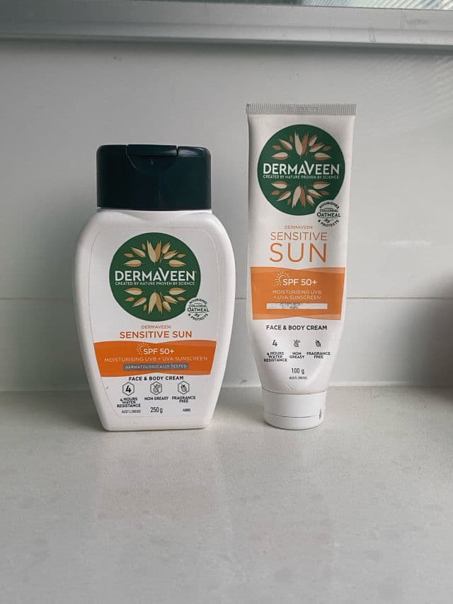 DermaVeen Daily Nourish Sun Sensitive SPF 50+ with Body Moisturiser review photo by boobear